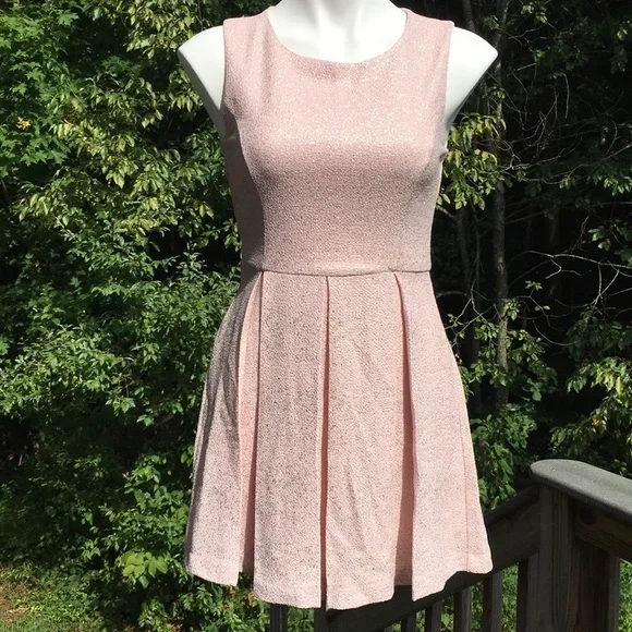 Forever 21 | Dresses | Forever 2 Pink Sparkle Skater Dress Size S | Poshmark